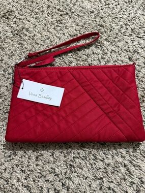 Vera Bradley Cherry Red Quilted Wristlet